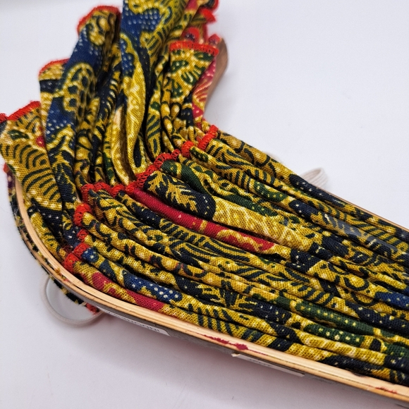 Batik Indonesian Bamboo Sun Foldable Travel Sun Fan Hat Gardening - Picture 5 of 6